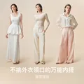 ubras无尺码小奶皮粉底液隐形无痕背心内衣女无钢圈胸文胸胸罩 【小奶皮显薄款】-隐形肤色 均码 常规版/100-130斤/A-C杯 图片 5