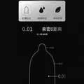 超薄避孕套0.001无套裸自营安全套水润免洗男用无感裸入情趣套套 【黑金001】超薄润滑10只 安全套套byt空气男女用成人秒喷 图片 2
