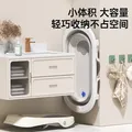 iuu婴儿洗澡盆 儿童浴盆大号宝宝可折叠可坐可躺浴架脸盆套餐 【官方补贴】浴盆+可调节浴架+脸盆-北欧灰 材质：食品级PP原料，安全无异味 图片 10