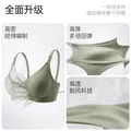 ROVO哺乳内衣怀孕期聚拢无痕舒适喂奶透气孕妇文胸孕哺胸罩 抹茶绿+藕粉色【聚拢防下垂 送延长扣】 S 图片 9