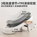iuu婴儿洗澡盆 儿童浴盆大号宝宝可折叠可坐可躺浴架脸盆套餐 【官方补贴】浴盆+可调节浴架+脸盆-北欧灰 材质：食品级PP原料，安全无异味 图片 5