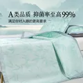 百丽丝水星集团旗下凉席冰丝席 A类可水洗冰丝席学生宿舍夏凉席子 竹韵可水洗抗菌防螨提花冰丝席-X02(抗菌/防螨) 90cm×195cm (两件套) 图片 5