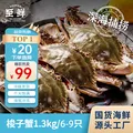 【冷冻】至鲜梭子蟹2.6斤/6-9只整只当季液氮冷冻2.5-5两/只吕四黄海螃蟹新鲜中秋礼 图片 1