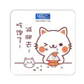 日本进口体重秤电子称家用精准蓝牙体脂秤卡通人体秤健康秤称重器61792 反省猫【USB充电款】 图片 6