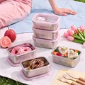 乐扣乐扣（LOCK&LOCK）316L不锈钢保鲜盒饭盒可微波冰箱收纳盒 1L-helloKitty限定款 图片 8