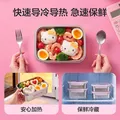 乐扣乐扣（LOCK&LOCK）316L不锈钢保鲜盒饭盒可微波冰箱收纳盒 1L-helloKitty限定款 图片 6