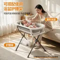 iuu婴儿洗澡盆 儿童浴盆大号宝宝可折叠可坐可躺浴架脸盆套餐 【官方补贴】浴盆+可调节浴架+脸盆-北欧灰 材质：食品级PP原料、安全无异味 图片 4