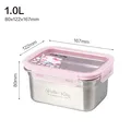 乐扣乐扣（LOCK&LOCK）316L不锈钢保鲜盒饭盒可微波冰箱收纳盒 1L-helloKitty限定款 图片 2