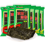 波力海苔片原味儿童海苔脆片零食健康小吃 即食调味紫菜包饭新年礼物 1.5g*6包