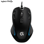 罗技（G）G300s有线鼠标 游戏鼠标 9个可编程G键 吃鸡鼠标 绝地求生