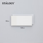 日本STALOGY 白色半透明大便签 空白格线大尺寸便利贴 素色 60*128 mm