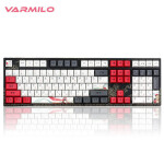 阿米洛（Varmilo）花旦娘静电容V2键盘 机械键盘 办公键盘 送礼键盘 白色背光 PBT键帽 MA108键 樱花粉轴