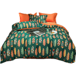 途波列 全棉高密纯棉四件套活性印花床单被套四件套 闲时兔-FRG 1.8m床单款(被套200*230cm)四件