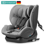 KinderKraft  德国儿童安全座椅0-4-12岁汽车用婴儿宝宝可坐可躺isofix硬接口 灰色