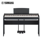 雅马哈(YAMAHA)智能电钢琴P-125B黑色电子数码钢琴88键重锤P125 主机+木琴架+三踏板