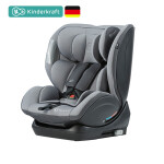 KinderKraft儿童安全座椅0-4-12岁汽车用婴儿宝宝可坐可躺正反双向isofix接口 灰色