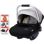 fengbaby新生儿汽车安全座椅宝宝便携车载提篮式婴儿童摇篮0-15个月FB-806PH米黑色