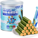 小鹿蓝蓝 高钙DHA鳕鱼松海苔卷鳕鱼味 宝宝零食鲜脆海苔鳕鱼肉松卷108g