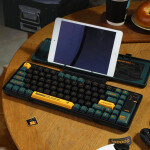 洛斐（LOFREE）小浪无线机械键盘蓝牙双模 蓝牙多功能电脑笔记本手机户外便携办公家用 军绿色