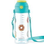 乐扣乐扣（LOCK&LOCK）儿童水杯甜甜圈吸管杯tritan材质学生户外拎手背带杯子460ml绿