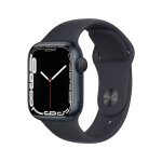 苹果Apple Watch Series 7 智能手表GPS款45 毫米午夜色铝金属表壳 午夜色运动型表带 