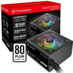 Tt（Thermaltake）额定600W Smart RGB 600 电脑电源（80PLUS认证/256色灯效/智能温控风扇/支持背线）