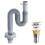 海立洗手盆下水管防臭弹跳下水器套装卫生间洗脸池台盆管墙排MS241