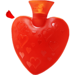 Fashy德国fashy热水袋款暖水袋爱心款0.7L送女友/老婆七夕节情人节礼物 6410爱心款绒布外套