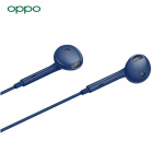 OPPO耳机 oppo有线耳机 通用华为小米手机 半入耳式3.5mm 适用于r17/r15x/reno3/ace/k5 Mh135耳机 藏蓝
