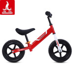 凤凰儿童平衡车滑步车1-2-3-6岁小孩滑行车男孩女孩童车无脚踏自行车 红色{叁号-高碳钢}发泡轮胎