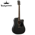卡马（KEPMA）D1CBKM民谣吉他初学者木吉他入门吉它【D1C-酷黑色】41英寸