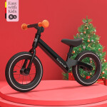 KinderKraft 德国KK平衡车儿童滑步车无脚踏单车自行车2岁小孩12寸 黑色充气