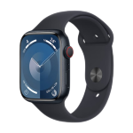 Apple 苹果 Watch Series 9 智能手表 GPS+蜂窝网络款 45mm 午夜色铝金属表壳 午夜色橡胶表带 S/M