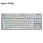罗技（G） G913 TKL 87键机械键盘 无线蓝牙双模 RGB背光 矮轴 无数字小键盘 白色GL T轴（茶轴手感）