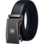 古士旗（GUSKI）法国品牌皮带男真皮自动扣男士裤腰带高档生日礼物送男友老公 金标+头层牛皮【专柜礼盒】 115cm -130cm随机联系客服指定