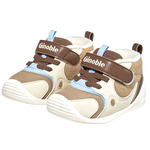 基诺浦软底宝宝学步鞋 冬季摇粒绒保暖男女儿童学步鞋婴儿GB2358 姜棕/象牙白/茶棕 18 110mm 适合脚长106-115mm