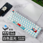 新盟（TECHNOLOGY）蓝牙三模机械键盘 68键背光无线键盘 PBT键帽Mac/iPad键盘键盘机械  白色青轴珊瑚海