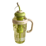 【京东物流】水杯冰霸吸管杯高颜值学生茶水分离大容量杯子 肚肚杯1个-浅绿色