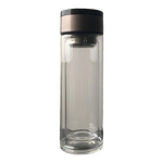 【京东物流配送】高硼硅双层玻璃杯大容量泡茶杯水杯子茶水分离杯 【双层加厚】茶杯350ml1只