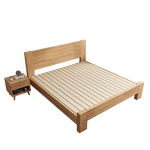 意米之恋橡胶木床实木床 主卧双人床 卧室家具 品质大板【包安装】1.8m*2m