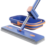 索邦平板拖把42cm6布家用一拖净免手洗2025拖地神器带桶一套墩布拖布