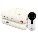 彩虹双人自动断电智能定时双温双控除螨无纺布电热毯电褥子1.8*1.5米