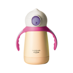 乐扣乐扣（LOCK&LOCK）大眼儿童保温杯316L不锈钢吸管水杯幼儿园便携水壶 260ML(橘色)