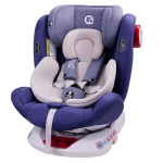 阿罗德 arod 婴儿童安全座椅0-4-12岁汽车用 SIP侧撞保护 360度旋转宝宝可坐躺 守护盾 梦幻蓝