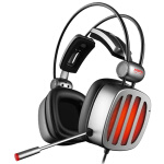 西伯利亚(XIBERIA)S21 游戏耳机头戴式 电脑耳机带麦 电竞耳麦7.1声道 不求人吃鸡耳机 铁银灰