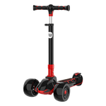 斯威（SWAY） 滑板车儿童 2-3-6-10-15岁宝宝大童滑滑车闪光轮折叠小孩踏板车 骑士黑-加宽闪光大轮+高度可调