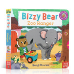 送音频小熊很忙系列辑英语绘本全套4册Bizzy Bear:Zoo Ranger小小太空人耶诞小帮手动物管理深海潜水员婴