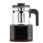 格丽思（GREENIS）煮茶壶纯钛养生壶 喷淋式煮茶器养生烧水壶保温一体全自动恒温泡茶壶 新款高档大气蒸茶煮茶壶 深空灰礼盒装（纯钛壶底-单直筒茶漏）