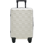 爱华仕方糖箱大容量行李箱结实耐用轻便密码登机箱旅行拉杆箱皮箱子 白色 【防爆密码锁】 【防刮花】 20英寸 标准登机箱