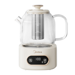 美的（Midea）0胶水全玻璃全自动养生壶 1.2L大容量办公室多功能茶漏煮茶壶 烧水壶24h恒温可煮小米 1.2L 0胶水全玻璃带滤网MK-YS12B102